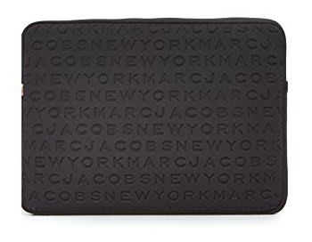 包子小舖 現貨黑 Marc Jacobs 15吋 經典LOGO 壓印 筆記型電腦包/平板包/保護套