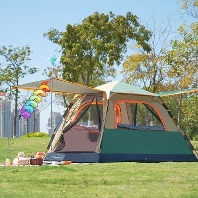 帳篷戶外便攜式野營加厚2人3-4人全自動野外精致露營家庭室內防雨小二貨店鋪促銷