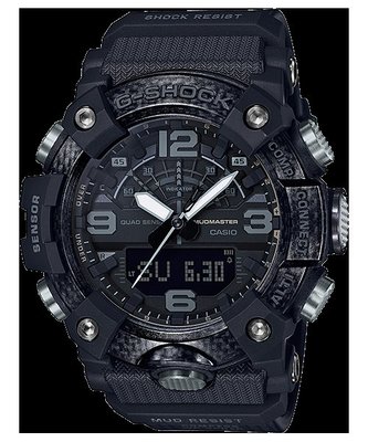 CASIO手錶公司貨 G-SHOCK 四重感應GG-B100-1B碳纖維核心防護構造