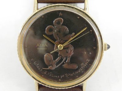 [專業模型] 石英錶 [ALBA 931703]  雅柏 圓形米老鼠金幣錶[古銅色面]時尚/軍/中性錶