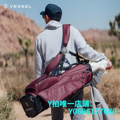 現貨VESSEL新款高爾夫球包超纖皮革輕便支架包袋男女7.5寸2.18KG 可開發票