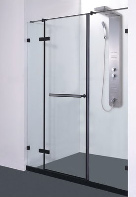 《振勝網》和成衛浴 SG2E-GA 尊貴無框型 黑框 淋浴拉門 一字三片 二固一開門 淋浴門 / 8mm 強化玻璃