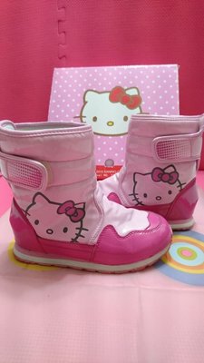 Hello Kitty 防潑水 保暖 太空靴童鞋 二手極新