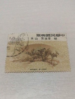 【0796】特111扇面古畫郵票－摺扇(64年版)  民國64年