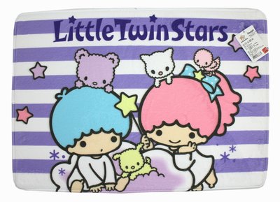 【卡漫迷】 雙子星 腳踏墊 紫白條紋 ㊣版 浴室 室內 防滑墊 止滑墊 Kikilala Twin Stars 吸水墊