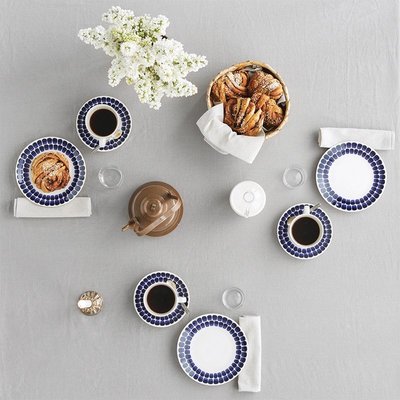 馬克杯直營arabia北歐風格復古藍餐具簡約西餐盤咖啡杯套裝輕奢餐具開心購 促銷 新品