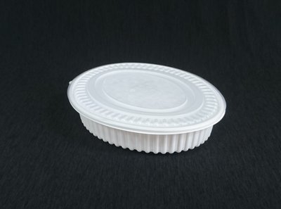 含稅100組【0301 白色魚盤 1500 可蒸可微波】橢圓盤 塑膠盤 白色盤子 年菜盒 年菜鍋 年菜盤 雞湯碗 魚翅碗