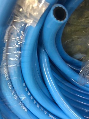 台灣製 規格 5/16" 內徑7.5mm. PVC高壓管 空壓管 高壓風管1200PSI.  可零售，裁切單位：10 米計算-另有插心快插可選購，贈管束
