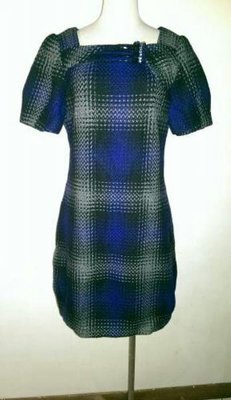 Donna Hsu 六藝格紋羊毛洋裝/連身裙(A41)