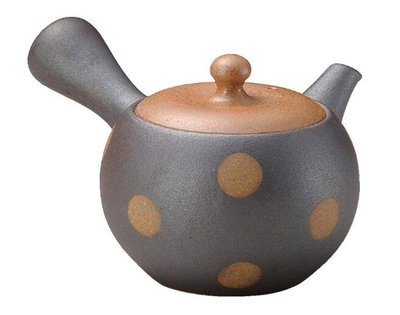 日本進口 限量品日本製陶瓷茶壺 日式側把壺 水玉點點側把壺 茶具茶壺泡茶壺茶葉壺陶瓷壺 2921A