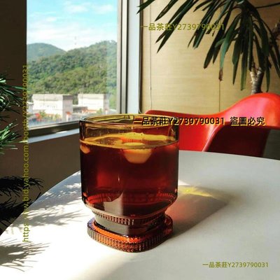 一品茶莊 日本制廣田硝子昭和復古冷水杯手工玻璃水杯日式威士忌酒杯飲料杯