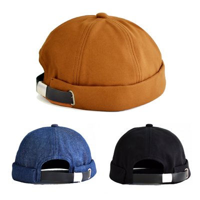 【 Wind 】Select  台灣製  斜紋布料 水兵帽 水手帽 牛皮革 Miki Hat