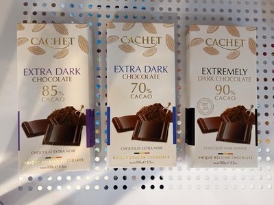 比利時 CACHET 凱薩 巧克力 100克 （70% /  85% / 90%）