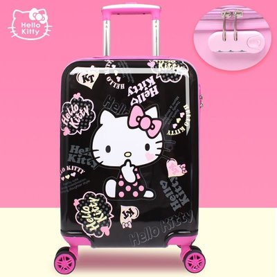 熱銷 Hello Kitty兒童拉桿箱卡通萬向輪旅行箱可愛女孩行李箱18寸 可開發票