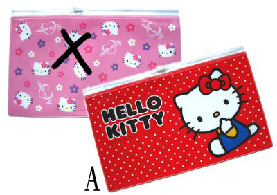 【卡漫迷】 Hello Kitty 夾鍊袋 剩紅色 ㊣版 夾錬式 防水 萬用袋 口罩 收納袋 支票存摺 台灣製 文具袋