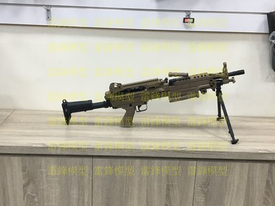 [雷鋒玩具模型]-A&amp;K M249 沙色 PARA 版本 (傘兵板) MK1電動機關槍