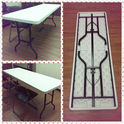 (MCF傢俱工廠)(全新台灣製)BT2472(60*183cm)折合式會議桌/折合桌/拜拜桌/補習桌/餐桌/摺合桌