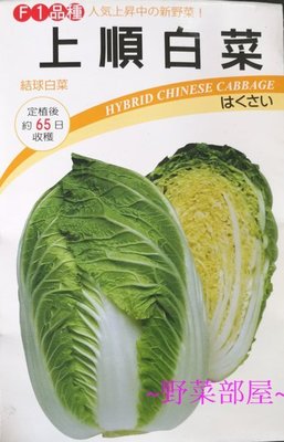 【野菜部屋~】G07 日本上順白菜種子0.35公克 , 做泡菜 , 酸白菜的第一選擇, 讚!,每包15元~