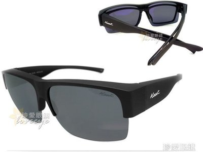【珍愛眼鏡館】Hawk 專業偏光套鏡 偏光太陽眼鏡 護眼防曬 HK1604-02 霧黑框深灰偏光鏡片 公司貨