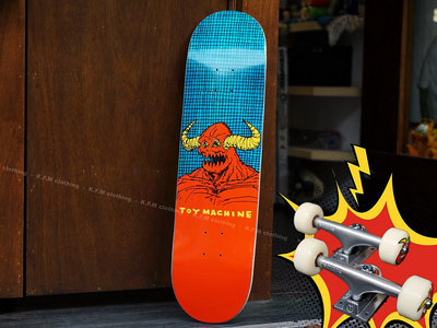 【 K.F.M 】Toy Machine W.T.H MONSTER 8.25 整組 技術板 滑板 經典怪獸 美國進口滑板 藍木紋