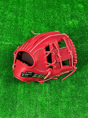 棒球世界全新SSK硬式棒壘球手套內野手DWG3624F紅色特價工字