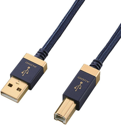 ELECOM USB A - B 接頭 線材 類型 Type 線 長度 2M 2公尺 DH-AB20 音樂傳輸線