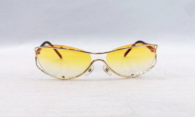 A4468 chanel橘色鏡片金框太陽眼鏡 (遠麗精品 台北店)