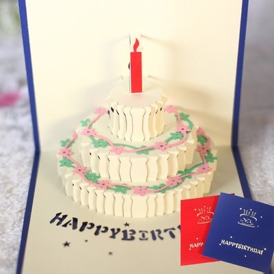 限量 立體生日蛋糕卡片 ＊ 生日卡 迎賓卡 聖誕節卡片 婚禮小物 3D卡片 立體紙雕 手工卡片 客製化 女朋友 生日必備