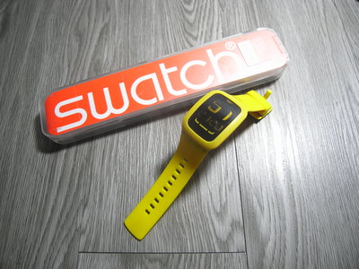 二手 盒裝 Swatch TOUCH系列 觸控式液晶螢幕電子錶 手錶  運動錶 橡膠錶帶 SURJ101