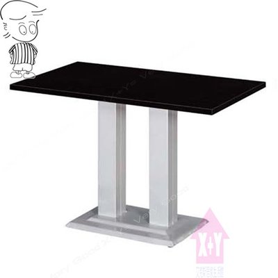 【X+Y】艾克斯居家生活館      餐桌椅系列-艾仁 3*2尺餐桌(718烤銀腳/木心板).適合居家或營業用.摩登家具