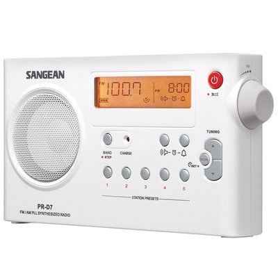 【SANGEAN 山進】PRD7 二波段數位式充電收音機PR-D7･調頻/調幅(FM/AM)