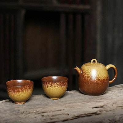 一帆百貨鋪龍泉青瓷一壺兩杯功夫茶具套裝家用柴燒茶壺品茗杯陶瓷