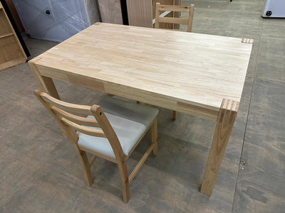 盡其用二手家具生活館  IKEA實木餐桌椅(餐桌+椅子*2)/125公分餐桌 自取價3500