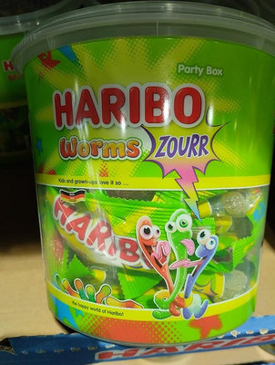 HARIBO 哈瑞寶酸甜彩色蟲蟲Q軟糖桶裝