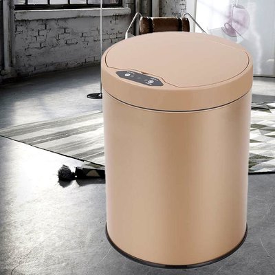 LJT自動感應免腳踏智能垃圾桶客廳廚房帶蓋子廁所家用感應垃圾桶-促銷