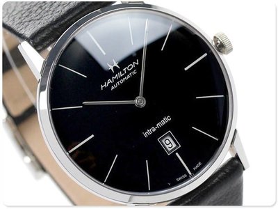 HAMILTON 漢米爾頓 手錶 Intra-Matic 輕薄 自動上鍊 機械錶 男錶 H38755731