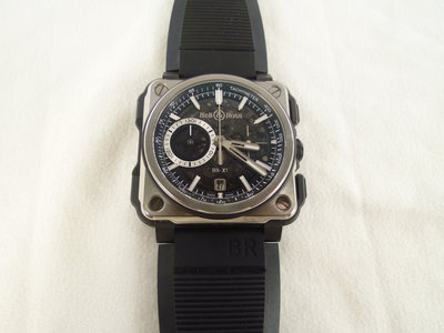 [卡貝拉精品交流] BELL &amp; ROSS 柏萊士 BRX1錶 男錶 自動機械錶 計時錶 鈦金屬 黑陶瓷 運動錶