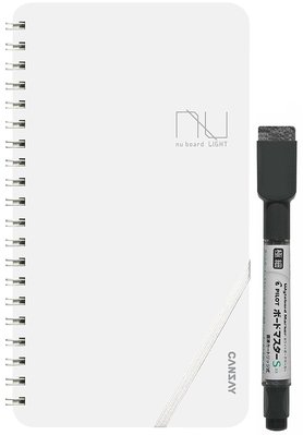 【東京速購】nu board 攜帶式白板筆記本 LIGHT版 113×204mm(內有週行事曆 代辦事項)