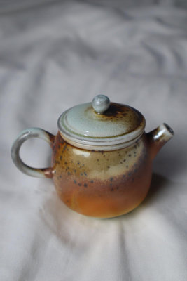 【二手】天然落灰精品柴燒茶壺！容量約150毫升 古董 老貨 舊貨 【古物流香】-2506