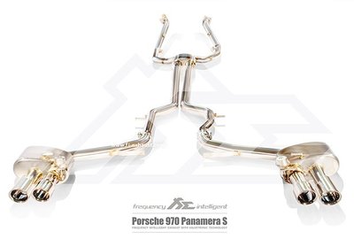 【YGAUTO】FI Porsche 970 Panamera V6/S 2009+ 中尾段閥門排氣管 全新升級 底盤