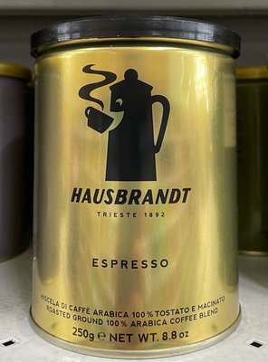 義大利 HAUSBRANDT 經典義式咖啡粉250g 最新到期日2022/11/26