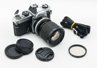 呈現-再生相機:經典Nikon FM+ Nikon 35~105mm F3.5-4.5 AiS文青相機135底片機8成新