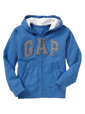 【安琪拉 美國童裝】GAP經典logo藍色連帽運動型外套