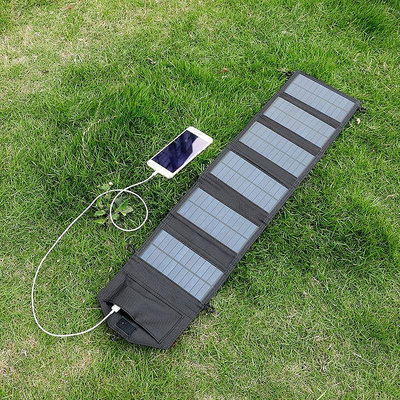 热销60W太陽能板便攜式發電6折疊包手機電池寶野外應急快充電器電源板