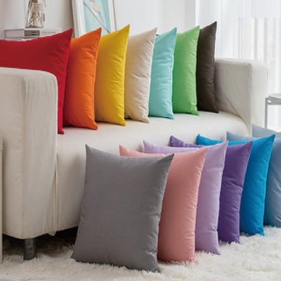 素色棉麻加厚正方形枕靠雙人長枕抱純色家用沙發靠墊客廳靠背枕墊-范斯頓配件工廠