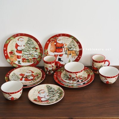老貨數量少 出口歐美喜慶圣誕場景陶瓷節氣西餐盤 圣誕熱銷 促銷