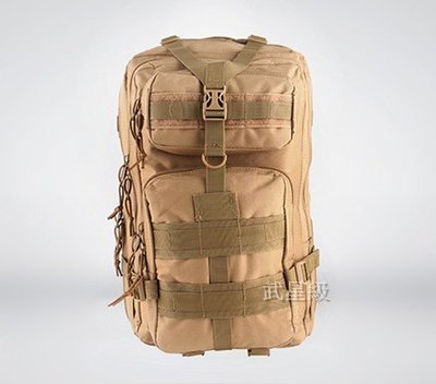 台南 武星級 3P 攻擊背包 沙 (槍袋 槍包 旅遊 登山 烤肉 露營 肩包 書包 背包 後背包 生存遊戲 軍事風 迷彩