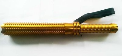 金鋼狼 XML- L2 LED伸縮調焦防暴型防身伸縮狼牙棒手電筒 尾端擊破器設計 特製黃金版(簡配)
