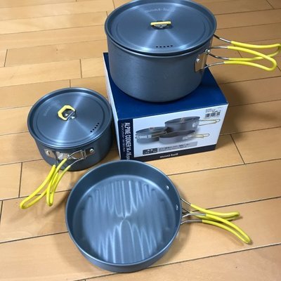 【JP.com】日本帶回 mont-bell Alpine Cooker 露營 野餐 野炊 鋁製鍋具組(3件)