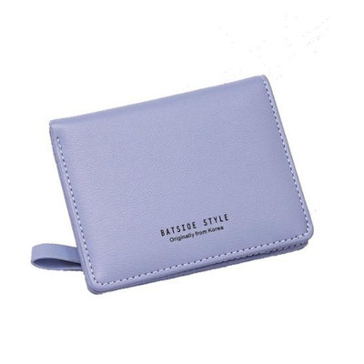 【AngelNaNa】短夾-簡約超薄純色多卡格女皮夾零錢包 (SMA0362)